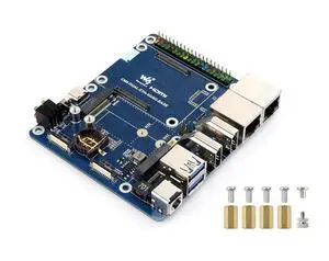 Dual Ethernet Base Board Compatible with Raspberry Pi Compute Module 5, Supports Dual Ethernet Base Board Compatible with Raspberry Pi Compute Module 5, Supports