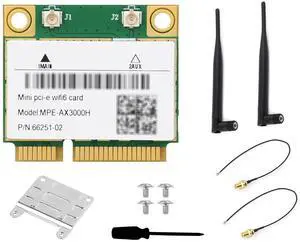 Wireless MINIPCIE AX200 NIC, 2.4G / 5GHz Gigabit Dual-Band Wi-Fi 6, 802.11AX Sta Wireless MINIPCIE AX200 NIC, 2.4G / 5GHz Gigabit Dual-Band Wi-Fi 6, 802.11AX Sta