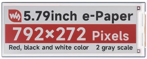 5.79inch e-Paper Display Module (B)with Driver Board E-ink Display 792x272 Pixel 5.79inch e-Paper Display Module (B)with Driver Board E-ink Display 792x272 Pixel