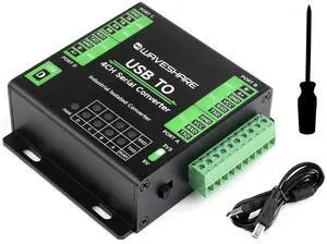 USB to 4-Ch Serial Converter USB to RS232/RS485/RS422/TTL Adapter with Industria USB to 4-Ch Serial Converter USB to RS232/RS485/RS422/TTL Adapter with Industria