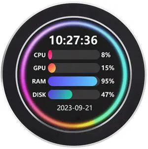 3.4inch USB Monitor AIO Computer Temp Monitor 800×800 Pixel Water Cooler Screen 3.4inch USB Monitor AIO Computer Temp Monitor 800×800 Pixel Water Cooler Screen