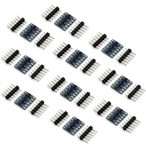 10pcs 4 Channels IIC I2C Logic Level Converter Bi-Directional 3.3V-5V Shifter Mo 10pcs 4 Channels IIC I2C Logic Level Converter Bi-Directional 3.3V-5V Shifter Mo