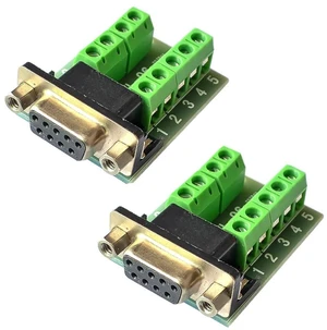 2pcs DB9 Female Adapter RS232 to Terminal RS232 Serial to Terminal DB9 Connector 2pcs DB9 Female Adapter RS232 to Terminal RS232 Serial to Terminal DB9 Connector