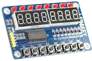 TM1638 8 Bits Digital LED Tube Display Module with 8 LEDs 8 Button Keys for AVR TM1638 8 Bits Digital LED Tube Display Module with 8 LEDs 8 Button Keys for AVR
