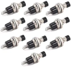 10pcs PBS-110 7MM Self-Locking Normal Open NO Push Button Switches ON/Off 2 Foot 10pcs PBS-110 7MM Self-Locking Normal Open NO Push Button Switches ON/Off 2 Foot
