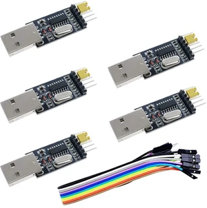 5pcs USB to Serial USB to TTL CH340 Module with STC Microcontroller Download Ada 5pcs USB to Serial USB to TTL CH340 Module with STC Microcontroller Download Ada