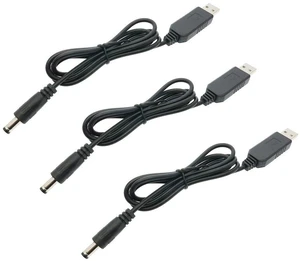 3pcs USB to DC Convert Cable 5V to 12V Voltage Step-Up Cable Max Power 10W 5.5x2 3pcs USB to DC Convert Cable 5V to 12V Voltage Step-Up Cable Max Power 10W 5.5x2