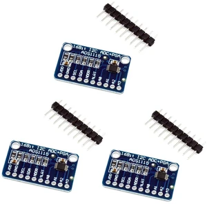 3pcs ADS1115 16 Bit 16 Byte 4 Channel I2C IIC Analog-to-Digital ADC PGA Converte 3pcs ADS1115 16 Bit 16 Byte 4 Channel I2C IIC Analog-to-Digital ADC PGA Converte