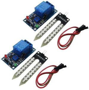 2pcs LM393 12V Soil Moisture Relay Module Soil Moisture Sensor with Soil Moistur 2pcs LM393 12V Soil Moisture Relay Module Soil Moisture Sensor with Soil Moistur