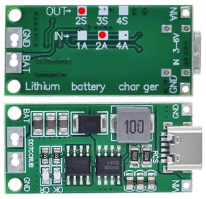 2pcs Multi-Cell 2S 3S 4S USB-C to 8.4V 12.6V 16.8V (2S 2A) Step-Up Boost LiPo Po 2pcs Multi-Cell 2S 3S 4S USB-C to 8.4V 12.6V 16.8V (2S 2A) Step-Up Boost LiPo Po