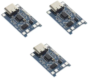 3pcs TP4056 Type-c USB 5V 1A 18650 Lithium Battery Charger Module Charging Board 3pcs TP4056 Type-c USB 5V 1A 18650 Lithium Battery Charger Module Charging Board