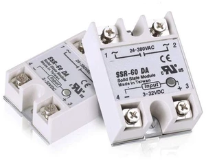 2pcs SSR-60DA Solid State Relay Single Phase Semi-Conductor Relay Input 3-32V DC 2pcs SSR-60DA Solid State Relay Single Phase Semi-Conductor Relay Input 3-32V DC