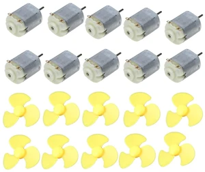 10pcs Micro 130 Motor Small DC Motor with 50mm 3 Leaf Propeller Mini Micro DC Mo 10pcs Micro 130 Motor Small DC Motor with 50mm 3 Leaf Propeller Mini Micro DC Mo