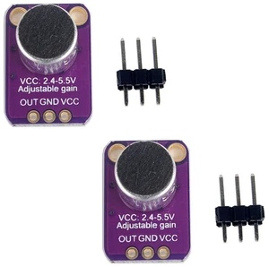 2pcs Electret Microphone Amplifier MAX4466 Module Adjustable Gain Blue Breakout 2pcs Electret Microphone Amplifier MAX4466 Module Adjustable Gain Blue Breakout