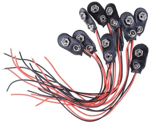 10pcs 9V Battery Clips 9 Volt I-Type Snap-on Battery Buckle Leather Snap on Batt 10pcs 9V Battery Clips 9 Volt I-Type Snap-on Battery Buckle Leather Snap on Batt