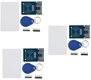 3pcs RFID Kit - Mifare RC522 RF IC Card Sensor Module + S50 Blank Card + Key Rin 3pcs RFID Kit - Mifare RC522 RF IC Card Sensor Module + S50 Blank Card + Key Rin
