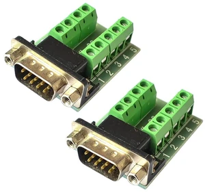 2pcs DB9 Male Adapter RS232 to Terminal RS232 Serial to Terminal DB9 Connector C 2pcs DB9 Male Adapter RS232 to Terminal RS232 Serial to Terminal DB9 Connector C
