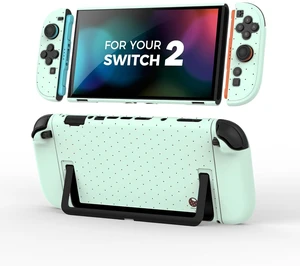 Protective Case Set for Switch 2, Cute Polka Dot Full Cover Case with Back Shell Protective Case Set for Switch 2, Cute Polka Dot Full Cover Case with Back Shell