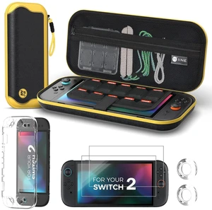 Switch 2 Carrying Case Bundle with Protective Shell and Screen Protectors, Full Switch 2 Carrying Case Bundle with Protective Shell and Screen Protectors, Full