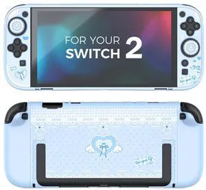 Protective Case for Switch 2, Dockable Full Cover Case with Thumb Grip Caps & Jo Protective Case for Switch 2, Dockable Full Cover Case with Thumb Grip Caps & Jo