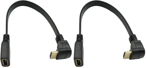 1FT Flat Slim High Speed HDMI Extension Cable A Female to 90 Degree Down Angle A 1FT Flat Slim High Speed HDMI Extension Cable A Female to 90 Degree Down Angle A