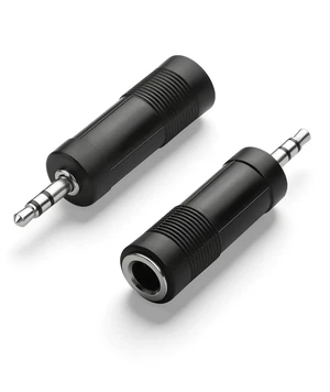 6.5mm to 3.5mm Adapter, 3.5 mm(1/8'') 3 Pole Plug Male to 6.35 mm (1/4'') Jack F 6.5mm to 3.5mm Adapter, 3.5 mm(1/8'') 3 Pole Plug Male to 6.35 mm (1/4'') Jack F