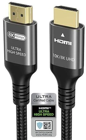 10K 8K 4K HDMI Cable 48Gbps 10 FT, Certified Ultra High Speed HDMI® Cable 4K 240Hz 144Hz 120Hz 8K60Hz 0.01ms HDR10+ eARC HDCP2.3 Netflix Roku TV PC Monitor Projector PS5 Xbox 10K 8K 4K HDMI Cable 48Gbps 10 FT, Certified Ultra High Speed HDMI® Cable 4K 240Hz 144Hz 120Hz 8K60Hz 0.01ms HDR10+ eARC HDCP2.3 Netflix Roku TV PC Monitor Projector PS5 Xbox