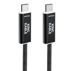 Optical Fiber USB4 Cable Support 40Gbps 8K60 4K144 PD100W Full Function TypeC Cable 30M Compatible with ThunderBolt4 (5M/16FT) Optical Fiber USB4 Cable Support 40Gbps 8K60 4K144 PD100W Full Function TypeC Cable 30M Compatible with ThunderBolt4 (5M/16FT)