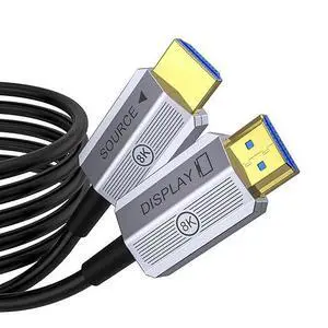 Fiber Optic HDMI 2.1 Cable 16.4FT (5M), 48Gbps Ultra High Speed HDMI Cable, 8K@60Hz, 4K@120Hz, eARC, HDR10+, Active Optical HDMI Cable, Long Distance Lossless Transmission for Gaming, TV & Home Theate Fiber Optic HDMI 2.1 Cable 16.4FT (5M), 48Gbps Ultra High Speed HDMI Cable, 8K@60Hz, 4K@120Hz, eARC, HDR10+, Active Optical HDMI Cable, Long Distance Lossless Transmission for Gaming, TV & Home Theate