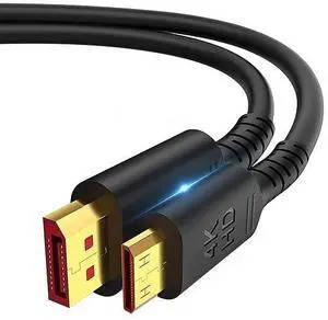 4K DisplayPort to Mini HDMI Cable 5FT, DP to Mini HDMI Male Video UHD 1440P/2K@120Hz,4K@60 CL3 DP to Mini HDMI Uni-Directional Cord for NVIDIA, KYY,ARZOPA,VILVA,MNN, Portable Monitor 4K DisplayPort to Mini HDMI Cable 5FT, DP to Mini HDMI Male Video UHD 1440P/2K@120Hz,4K@60 CL3 DP to Mini HDMI Uni-Directional Cord for NVIDIA, KYY,ARZOPA,VILVA,MNN, Portable Monitor