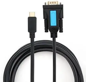 USB-C to RS232 DB9 Serial Cable 4.9FT (1.5M), PL2303 Chipset USB Type-C to 9-Pin Male Serial Adapter Cable, Tinned Copper Core, Driver Included for PC, POS System USB-C to RS232 DB9 Serial Cable 4.9FT (1.5M), PL2303 Chipset USB Type-C to 9-Pin Male Serial Adapter Cable, Tinned Copper Core, Driver Included for PC, POS System