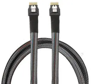 Mini SAS SFF-8654 to SFF-8654 Cable 1.6FT (0.5M), 38-Pin Internal SAS Data Cable, 16Gbps High Speed Server Storage Cable Mini SAS SFF-8654 to SFF-8654 Cable 1.6FT (0.5M), 38-Pin Internal SAS Data Cable, 16Gbps High Speed Server Storage Cable