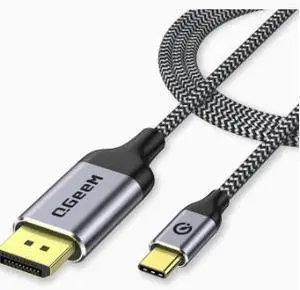 USB-C to DisplayPort Cable 3.9FT (1.2M), 4K@60Hz Type-C to DP Cable, 2K@165Hz High Refresh Rate Video Cable, Nylon Braided DisplayPort Adapter, Gold-Plated Connector for MacBook Pro USB-C to DisplayPort Cable 3.9FT (1.2M), 4K@60Hz Type-C to DP Cable, 2K@165Hz High Refresh Rate Video Cable, Nylon Braided DisplayPort Adapter, Gold-Plated Connector for MacBook Pro