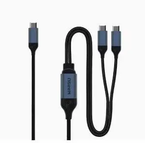 USB-C to Dual USB-C Cable 3.9FT (1.2M), 140W PD Fast Charging Cable, Type-C 1 to 2 Split Charging Cable, Multi-Device USB-C Cable for MacBook Pro USB-C to Dual USB-C Cable 3.9FT (1.2M), 140W PD Fast Charging Cable, Type-C 1 to 2 Split Charging Cable, Multi-Device USB-C Cable for MacBook Pro