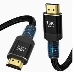 Ultra High Speed HDMI 2.2 Cable 9.8FT (3M), 96Gbps 16K@60Hz 8K@240Hz HDMI Cable with VRR, QMS, ALLM, QFT for Gaming PC, Monitor, TV, Projector & Game Console Ultra High Speed HDMI 2.2 Cable 9.8FT (3M), 96Gbps 16K@60Hz 8K@240Hz HDMI Cable with VRR, QMS, ALLM, QFT for Gaming PC, Monitor, TV, Projector & Game Console