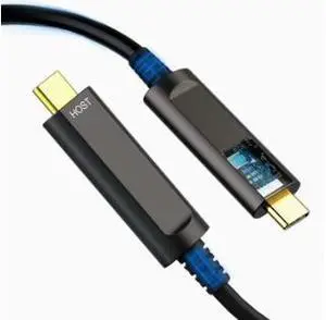 USB-C Fiber Optic Cable 65.6FT (20M), USB 3.2 Gen 2 10Gbps Data Cable with 8K@60Hz Video Support, Long Distance Type-C Cable for Conference Camera, Monitor, Laptop & Display Devices USB-C Fiber Optic Cable 65.6FT (20M), USB 3.2 Gen 2 10Gbps Data Cable with 8K@60Hz Video Support, Long Distance Type-C Cable for Conference Camera, Monitor, Laptop & Display Devices
