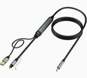Optical Fiber to 3.5mm AUX Audio Cable 4FT (1.22M), SPDIF Digital to Analog Audio Converter Cable with DAC Chip, Gold-Plated Connector for TV, Projector, Speaker & Audio Devices Optical Fiber to 3.5mm AUX Audio Cable 4FT (1.22M), SPDIF Digital to Analog Audio Converter Cable with DAC Chip, Gold-Plated Connector for TV, Projector, Speaker & Audio Devices