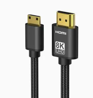Mini HDMI to HDMI Cable 9.8FT (3M), Bidirectional High Speed 8K Ultra HD Cable for Camera, Tablet, Projector, Monitor, TV & Video Devices Mini HDMI to HDMI Cable 9.8FT (3M), Bidirectional High Speed 8K Ultra HD Cable for Camera, Tablet, Projector, Monitor, TV & Video Devices