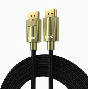 DisplayPort 2.1 Cable 3.3FT (1M), 80Gbps Ultra High Speed DP Cable Supports 16K@60Hz, 8K@240Hz, UHBR20 for Gaming PC, GPU, Monitor & Display DisplayPort 2.1 Cable 3.3FT (1M), 80Gbps Ultra High Speed DP Cable Supports 16K@60Hz, 8K@240Hz, UHBR20 for Gaming PC, GPU, Monitor & Display