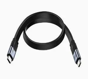 USB4 Flat USB-C Cable 1.6FT (0.5M), 40Gbps High Speed Type-C to Type-C Cable with E-Marker Chip, 240W PD Fast Charging, 8K@60Hz Video Support USB4 Flat USB-C Cable 1.6FT (0.5M), 40Gbps High Speed Type-C to Type-C Cable with E-Marker Chip, 240W PD Fast Charging, 8K@60Hz Video Support