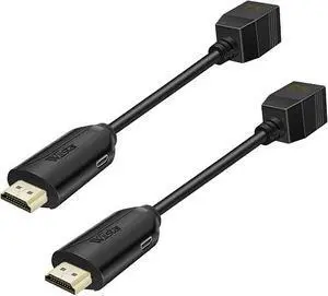 HDMI Over Ethernet Cat5e / Cat6 RJ45 Ethernet Cable, Male to Female HDMI to RJ45 Ethernet Network Converter 2 Ports up to 196ft/60m Transmitter Receiver Power On Support Full 1080p from Displays HDMI Over Ethernet Cat5e / Cat6 RJ45 Ethernet Cable, Male to Female HDMI to RJ45 Ethernet Network Converter 2 Ports up to 196ft/60m Transmitter Receiver Power On Support Full 1080p from Displays