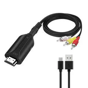 Composite AV/RCA CVBS to HDMI Cable Adapter (Male) 1080P Video Audio Converter Mini AV2HDMI Adapter Converter Box PAL/NTSC for TV/PC/ PS3/ STB/Xbox HDTV Projector Composite AV/RCA CVBS to HDMI Cable Adapter (Male) 1080P Video Audio Converter Mini AV2HDMI Adapter Converter Box PAL/NTSC for TV/PC/ PS3/ STB/Xbox HDTV Projector