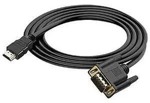 HDMI to VGA (Male to Male) Video Adapter Converter Cord Cable (4.9 Feet/1.5 Meters) for Computer, Desktop, Laptop, PC, Monitor, Projector, HDTV, and More (NOT Bidirectional) HDMI to VGA (Male to Male) Video Adapter Converter Cord Cable (4.9 Feet/1.5 Meters) for Computer, Desktop, Laptop, PC, Monitor, Projector, HDTV, and More (NOT Bidirectional)