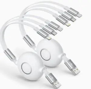 1.2M Retractable 3-in-1 Fast Charging Cable 100W, Multi Charging Cord with USB-C, Lightning & Micro USB Connectors for iPhone Android Devices 1.2M Retractable 3-in-1 Fast Charging Cable 100W, Multi Charging Cord with USB-C, Lightning & Micro USB Connectors for iPhone Android Devices