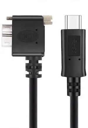 90 Degree RightAngled USBC to Micro USB 3.0 Data Cable with Screw Mount, 5Gbps HighSpeed Transfer 90 Degree RightAngled USBC to Micro USB 3.0 Data Cable with Screw Mount, 5Gbps HighSpeed Transfer