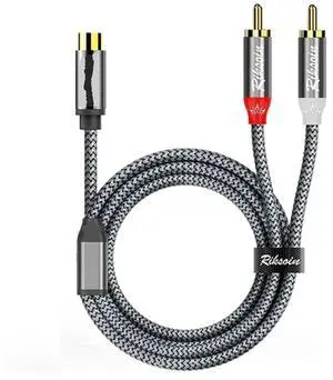 R/CA Y Splitter Female to 2RCA Male Cable Stereo Cord for Car Subwoofer TV CD Player Home Theater(0.28m) R/CA Y Splitter Female to 2RCA Male Cable Stereo Cord for Car Subwoofer TV CD Player Home Theater(0.28m)