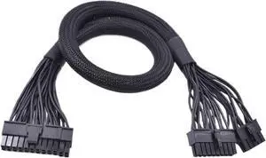 18 Pin + 10 Pin to 24 Pin ATX PSU Power Adapter Cable for Seasonic Power Supply 60cm(Black Sleeved) 18 Pin + 10 Pin to 24 Pin ATX PSU Power Adapter Cable for Seasonic Power Supply 60cm(Black Sleeved)