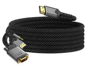 3.3FT VGA to HDMI Converter Cable with Audio and USB Power, VGA Male to HDMI Male Adapter for Monitor TV Projector, Gold-Plated Connector 3.3FT VGA to HDMI Converter Cable with Audio and USB Power, VGA Male to HDMI Male Adapter for Monitor TV Projector, Gold-Plated Connector