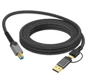 9.8FT USB 3.0 Printer Cable, USB-A Male to USB-B 3.0 Male Data Cable 5Gbps for Printer Scanner External Hard Drive Audio Device 9.8FT USB 3.0 Printer Cable, USB-A Male to USB-B 3.0 Male Data Cable 5Gbps for Printer Scanner External Hard Drive Audio Device