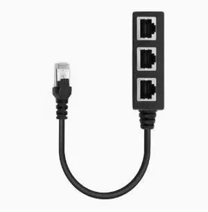 RJ45 Ethernet Splitter Adapter, 1 Male to 3 Female LAN Network Port Extender with Nickel-Plated Connector Durable PVC Housing for Ethernet Cable Extension RJ45 Ethernet Splitter Adapter, 1 Male to 3 Female LAN Network Port Extender with Nickel-Plated Connector Durable PVC Housing for Ethernet Cable Extension